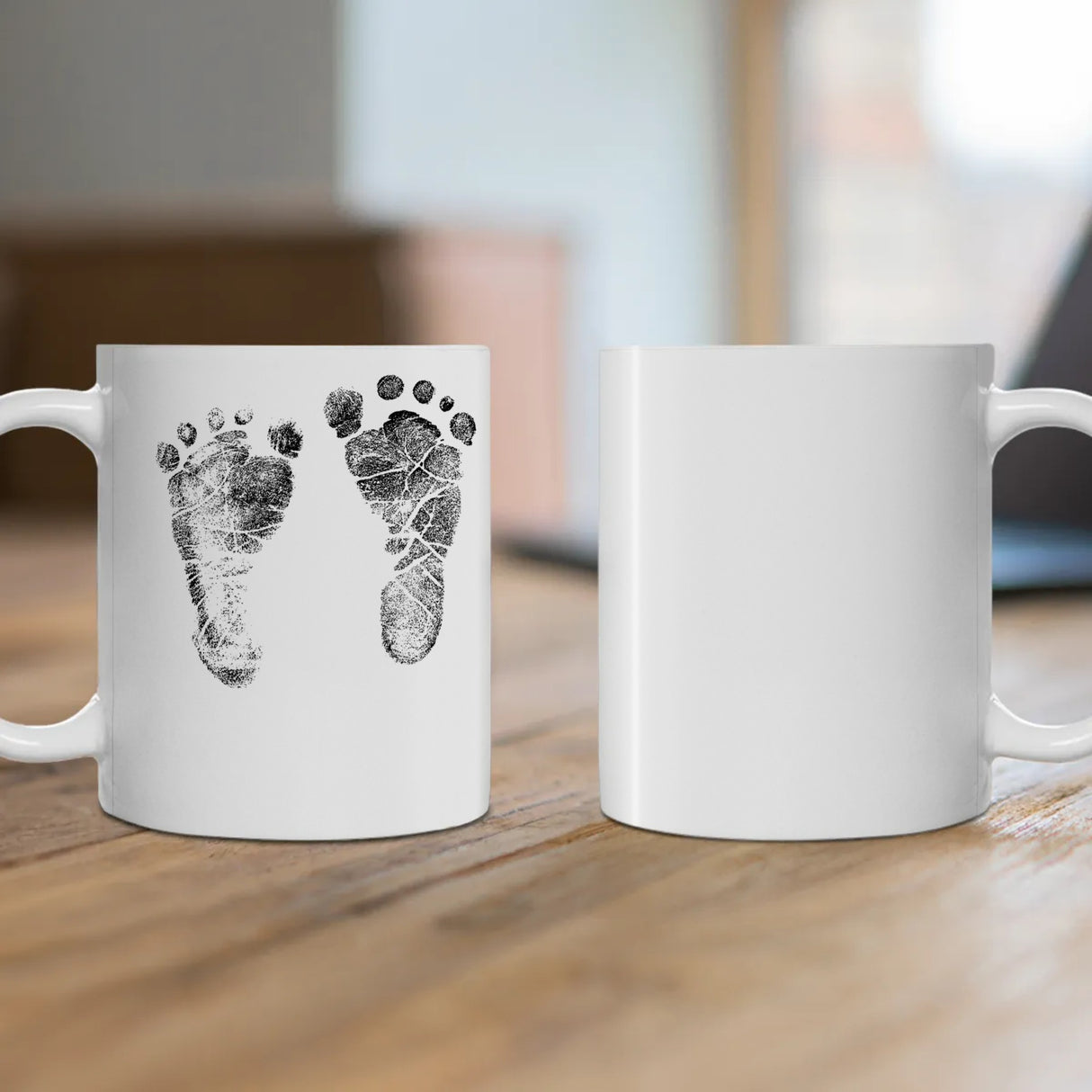 Baby Footprints Personalized Coffee Mug