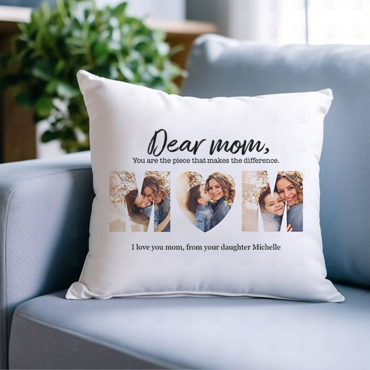 'Dear Mom' Personalized Pillow