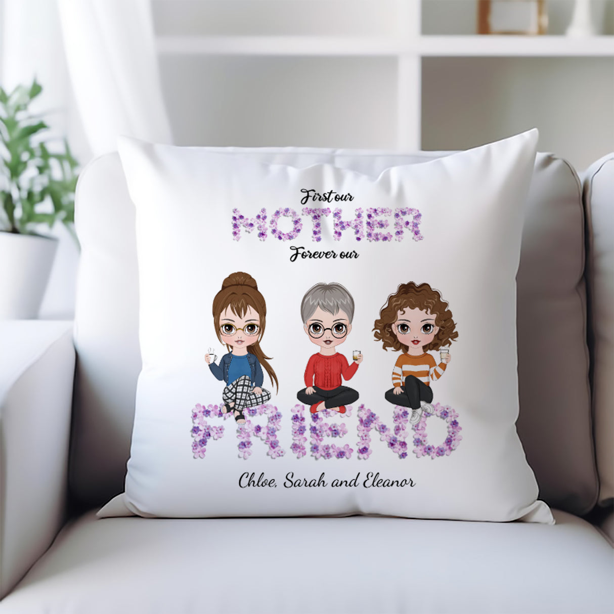 'Mother & Friend’ Personalized Pillow