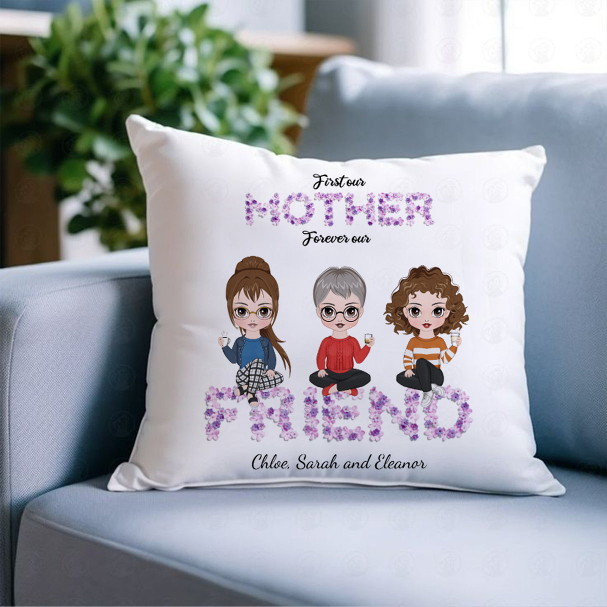 'Mother & Friend’ Personalized Pillow