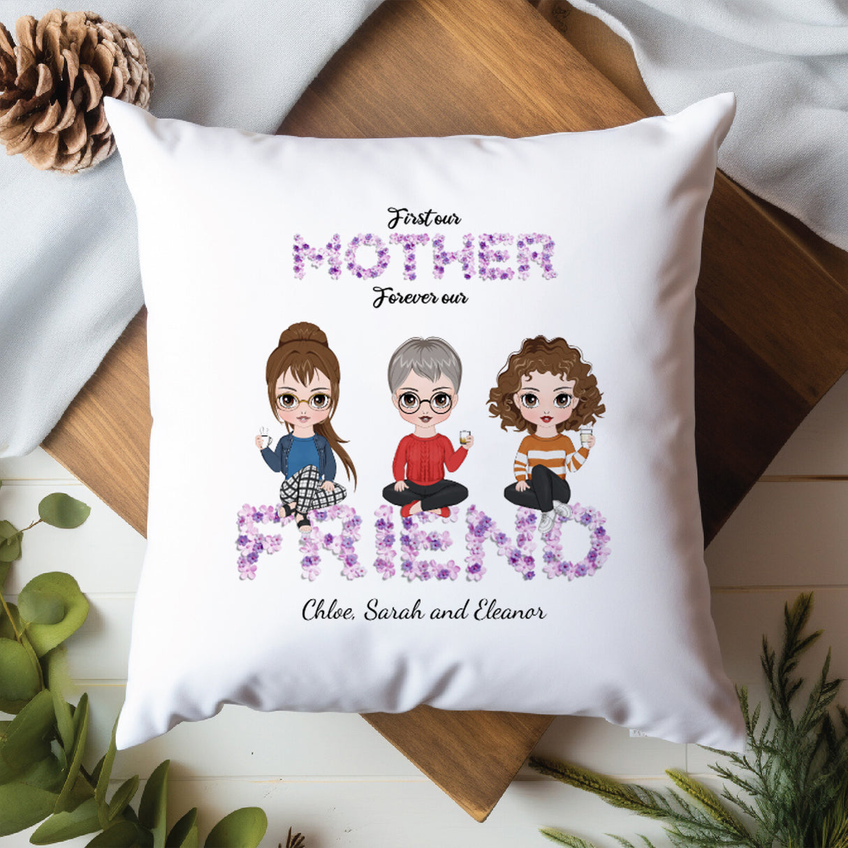 'Mother & Friend’ Personalized Pillow