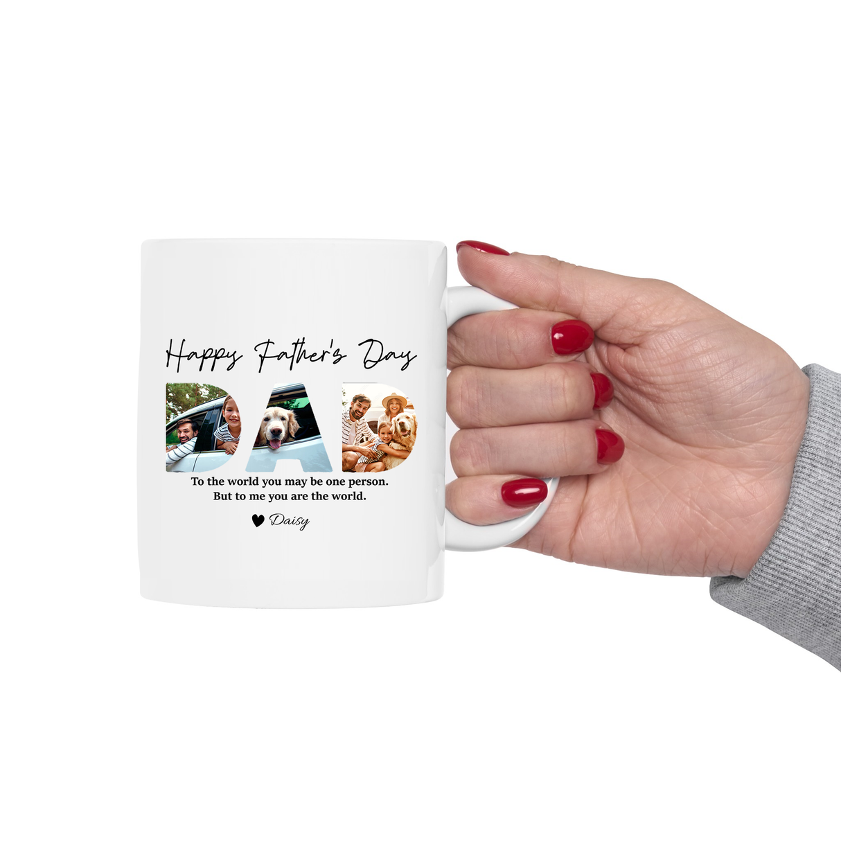 Happy Fathers Day 'DAD' Photo Mug