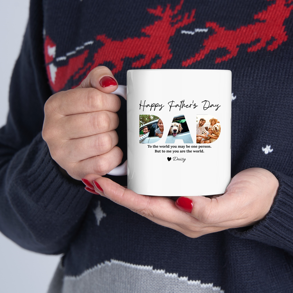 Happy Fathers Day 'DAD' Photo Mug