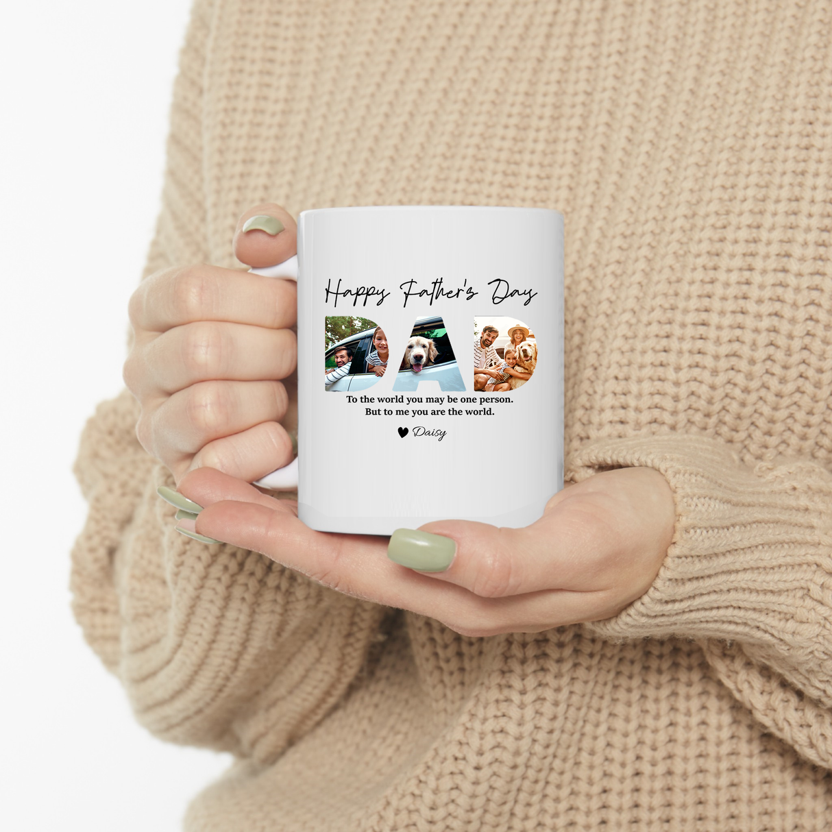 Happy Fathers Day 'DAD' Photo Mug