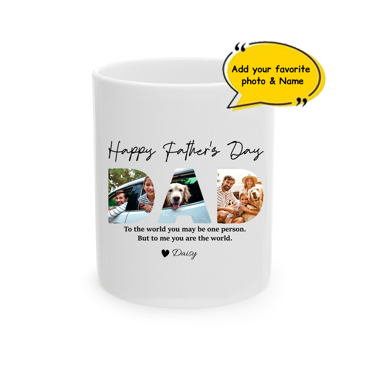 Happy Fathers Day 'DAD' Photo Mug