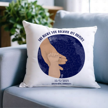 'The Night You Became My Mommy’ Personalized Pillow