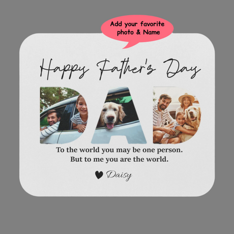 Happy Fathers Day Personalized Mouse Pad