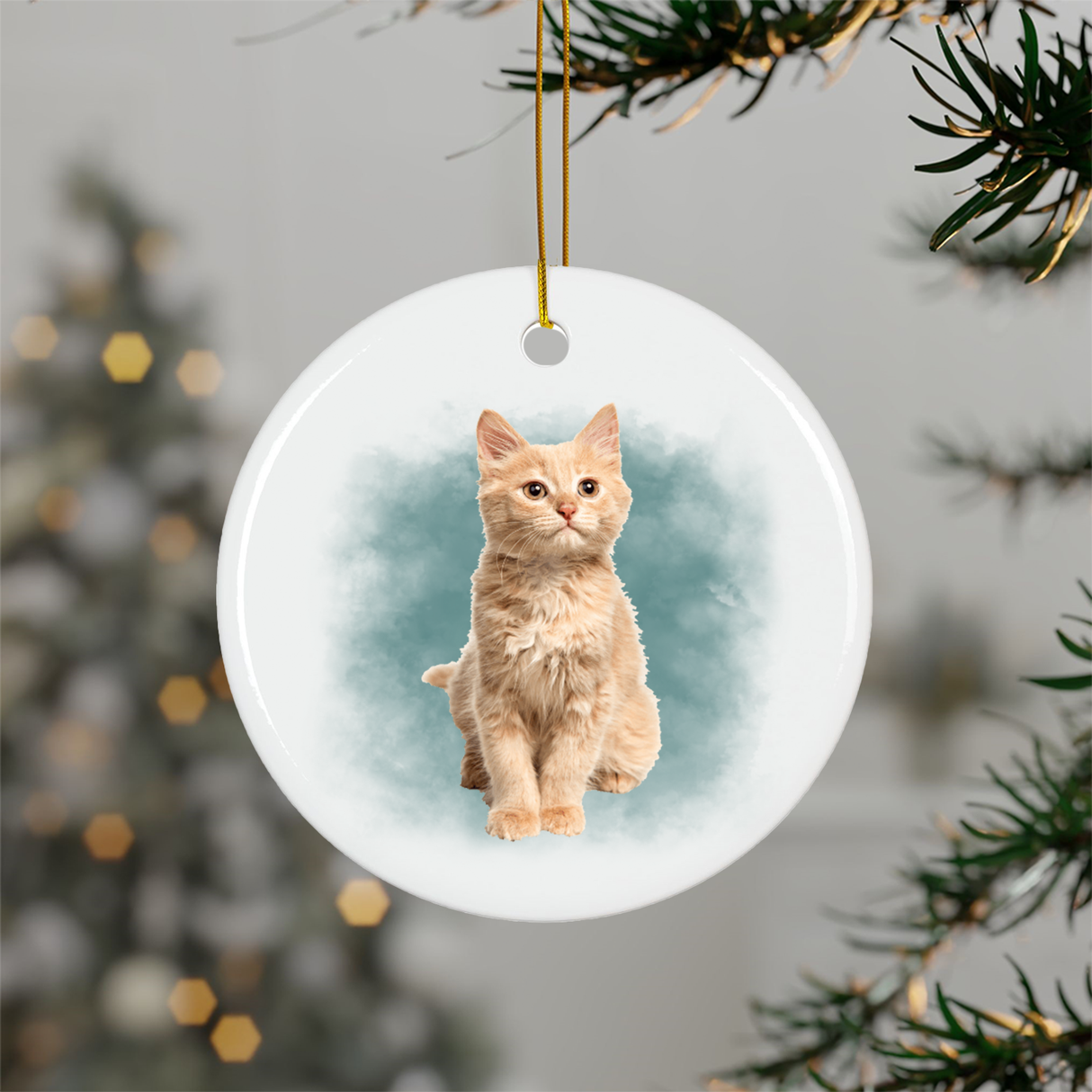 Personalized Furry Friend Photo Christmas Ornament