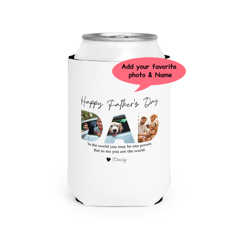 Happy Fathers Day 'DAD' Photo Can Cooler