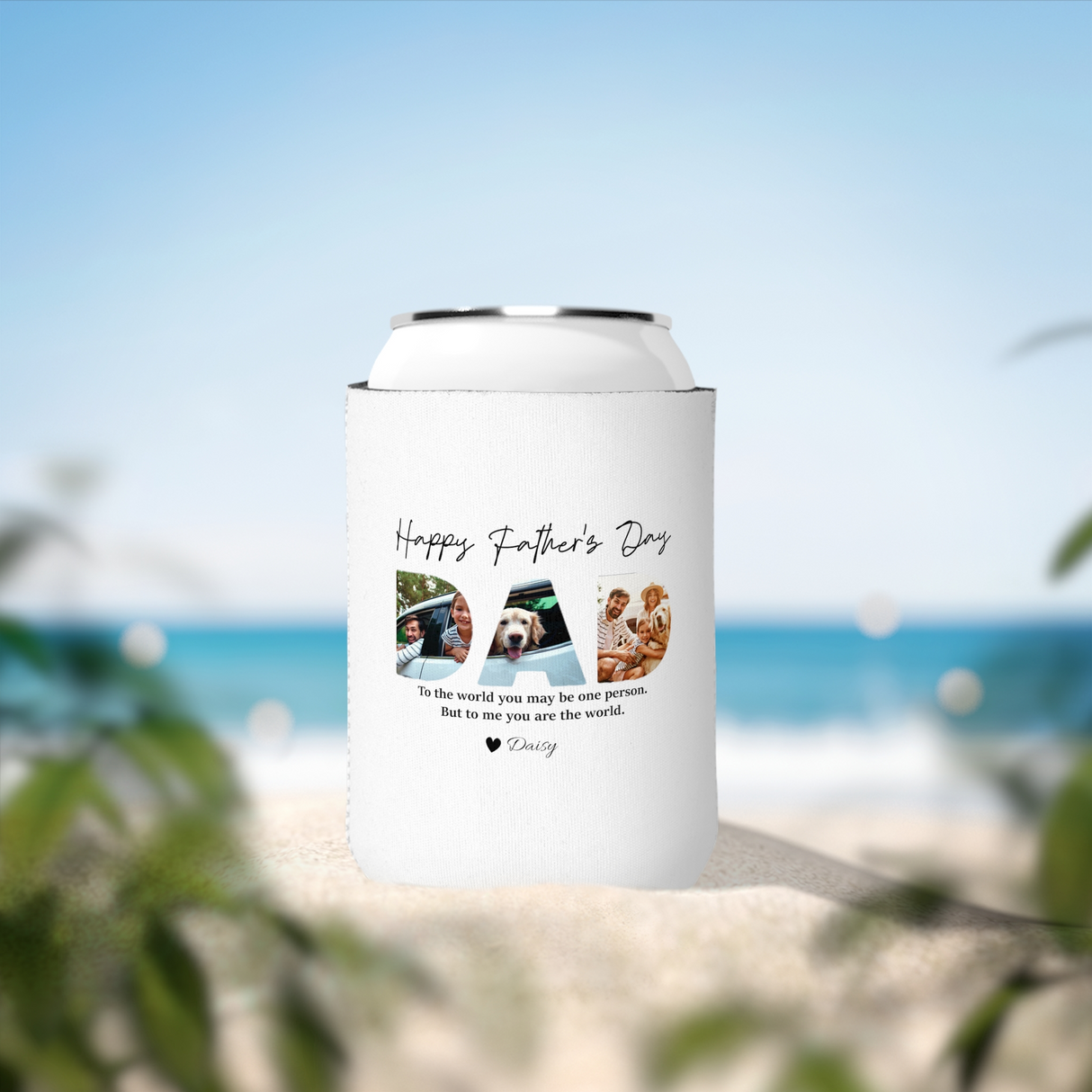 Happy Fathers Day 'DAD' Photo Can Cooler