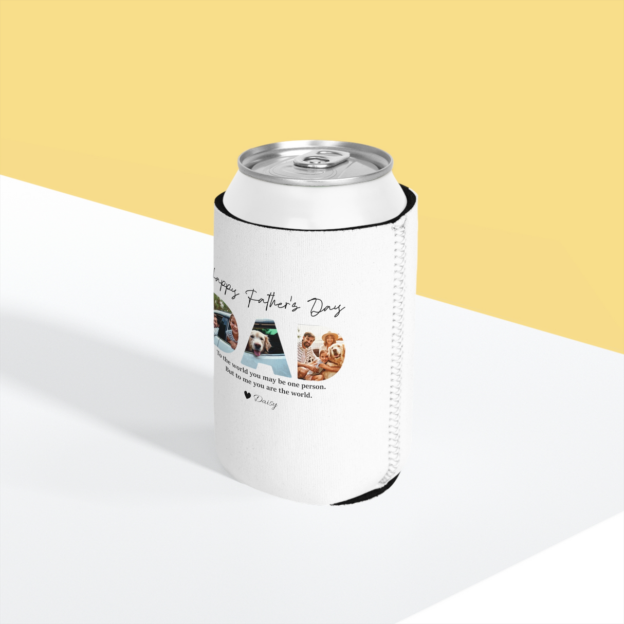 Happy Fathers Day 'DAD' Photo Can Cooler