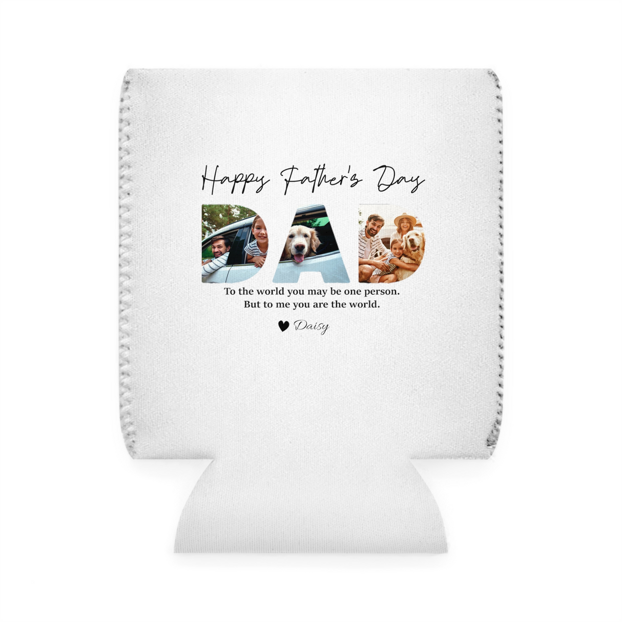 Happy Fathers Day 'DAD' Photo Can Cooler