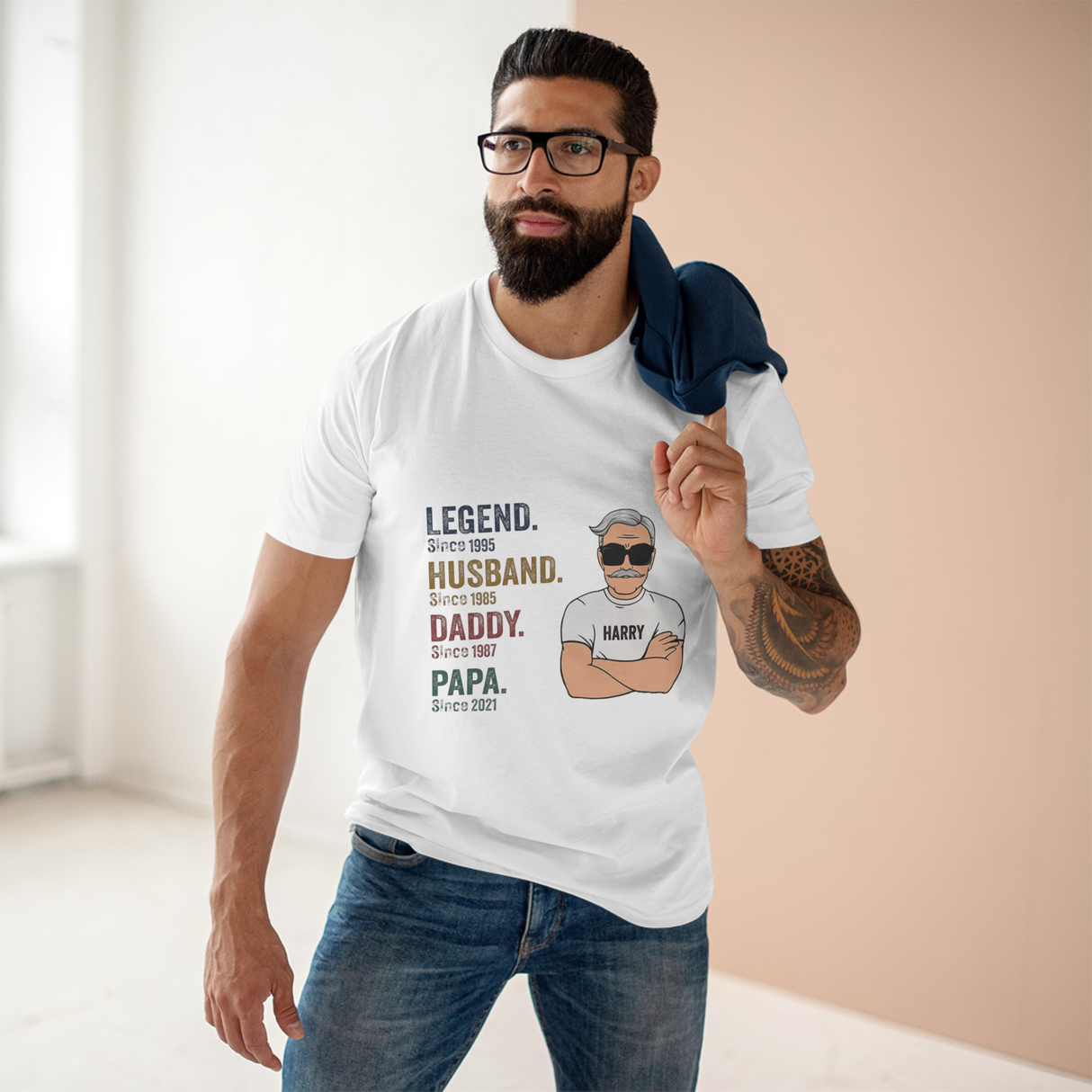 'Legend-Husband-Daddy-Papa' Personalized T-Shirt