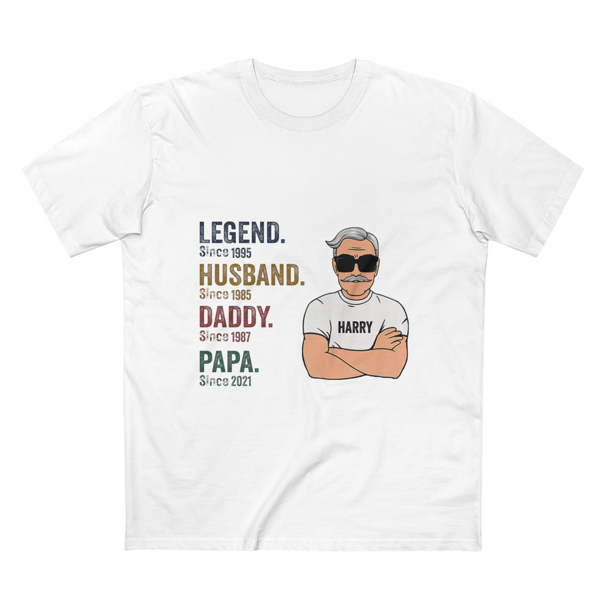 'Legend-Husband-Daddy-Papa' Personalized T-Shirt