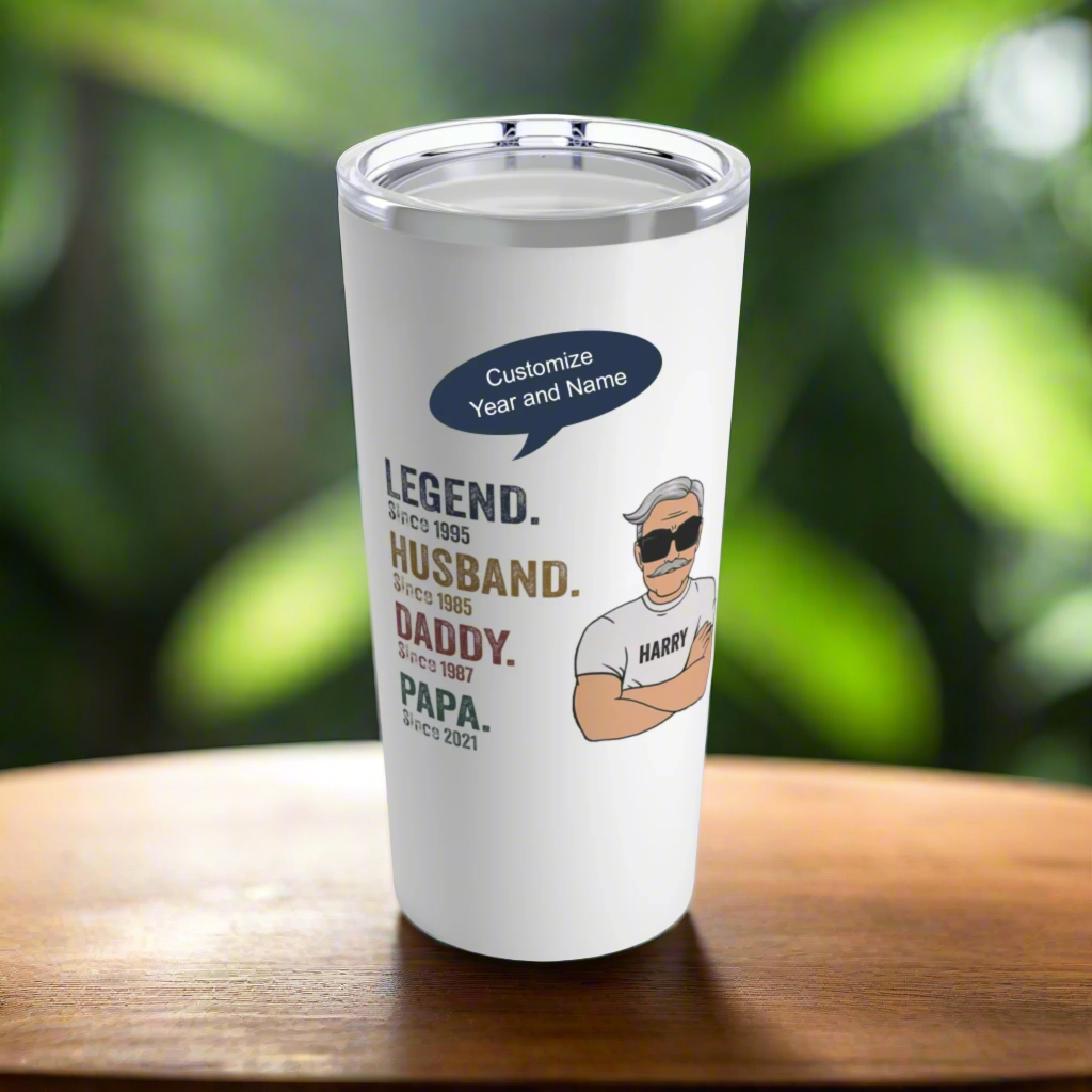 'Legend-Husband-Daddy-Papa' Personalized Tumbler