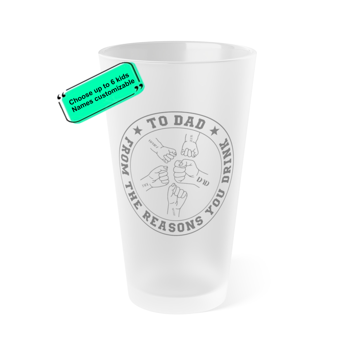 'From The Reasons You Drink' Personalized Frosted Pint Glass