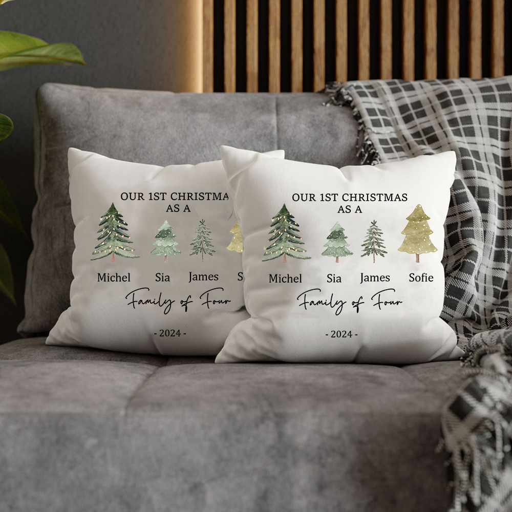 'Our 1st Christmas as a Family' Pillow