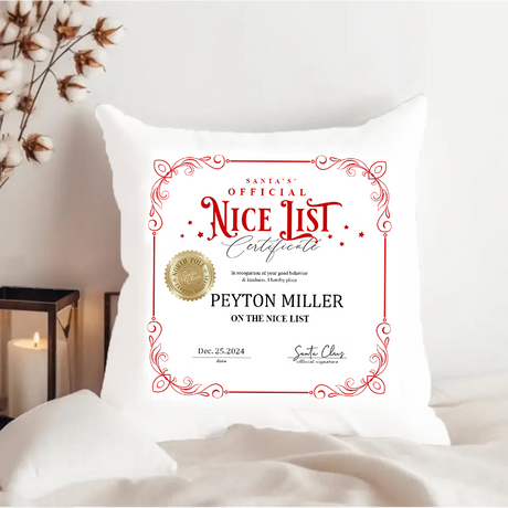 'Santa's Official Nice List' Pillow.