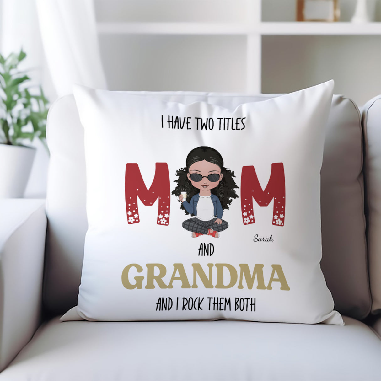 'Mom & Grandma’ Personalized Pillow