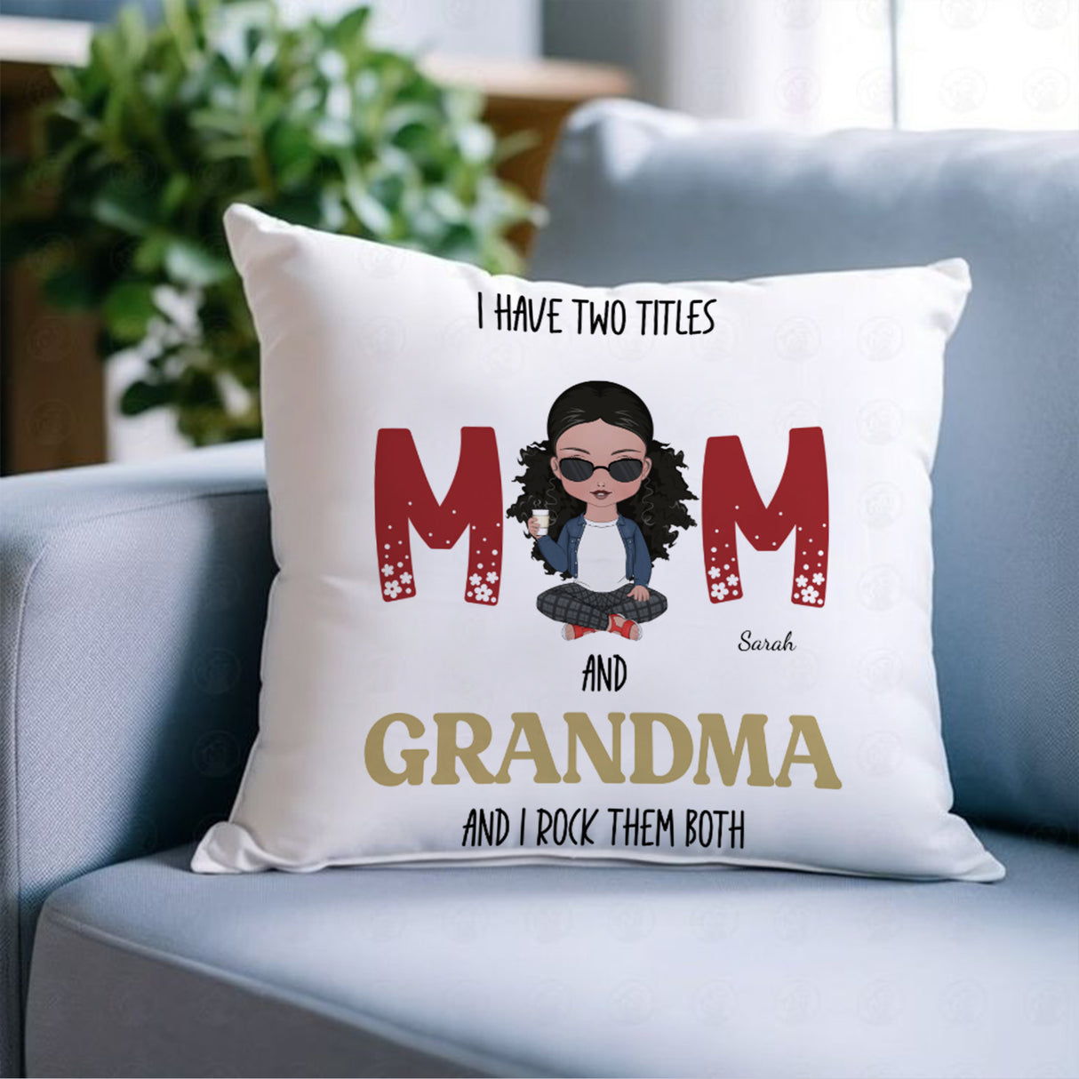 'Mom & Grandma’ Personalized Pillow