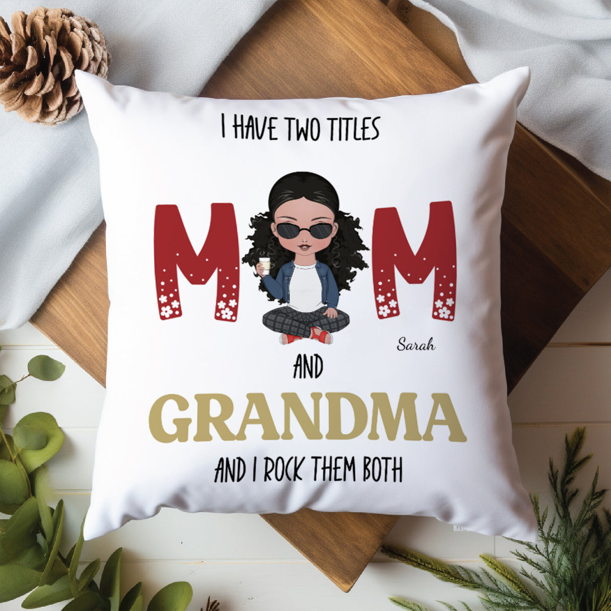 'Mom & Grandma’ Personalized Pillow