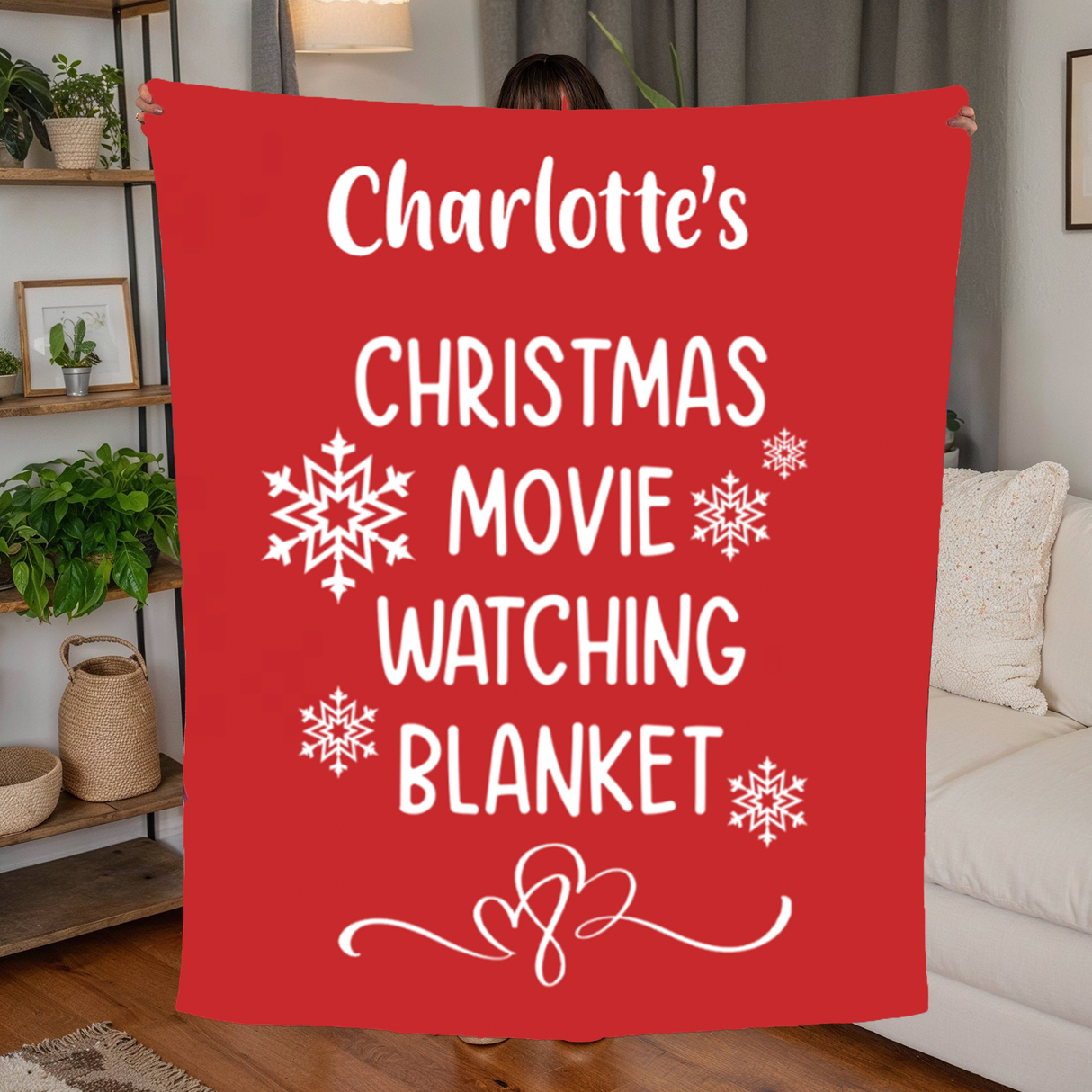 Personalized 'Christmas Movie Watching' Blanket