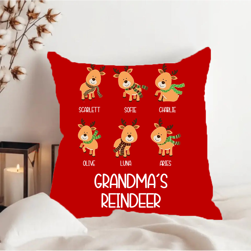 'Grandma's Reindeer' Pillow