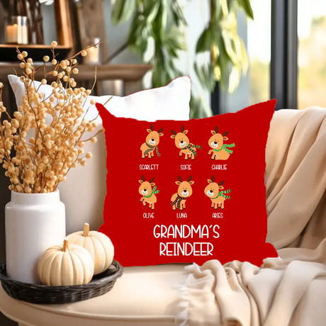 'Grandma's Reindeer' Pillow