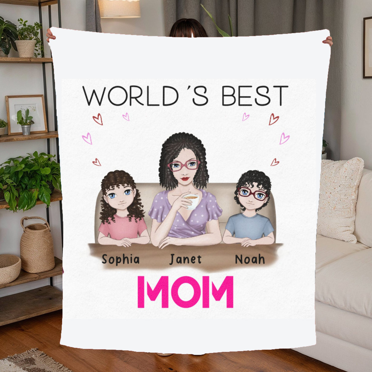 'World's Best Mom’ Personalized Blanket