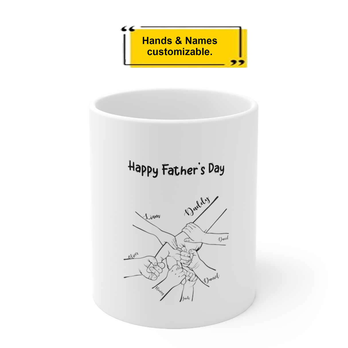 Father's Day 'Family Hands' Coffee Mug