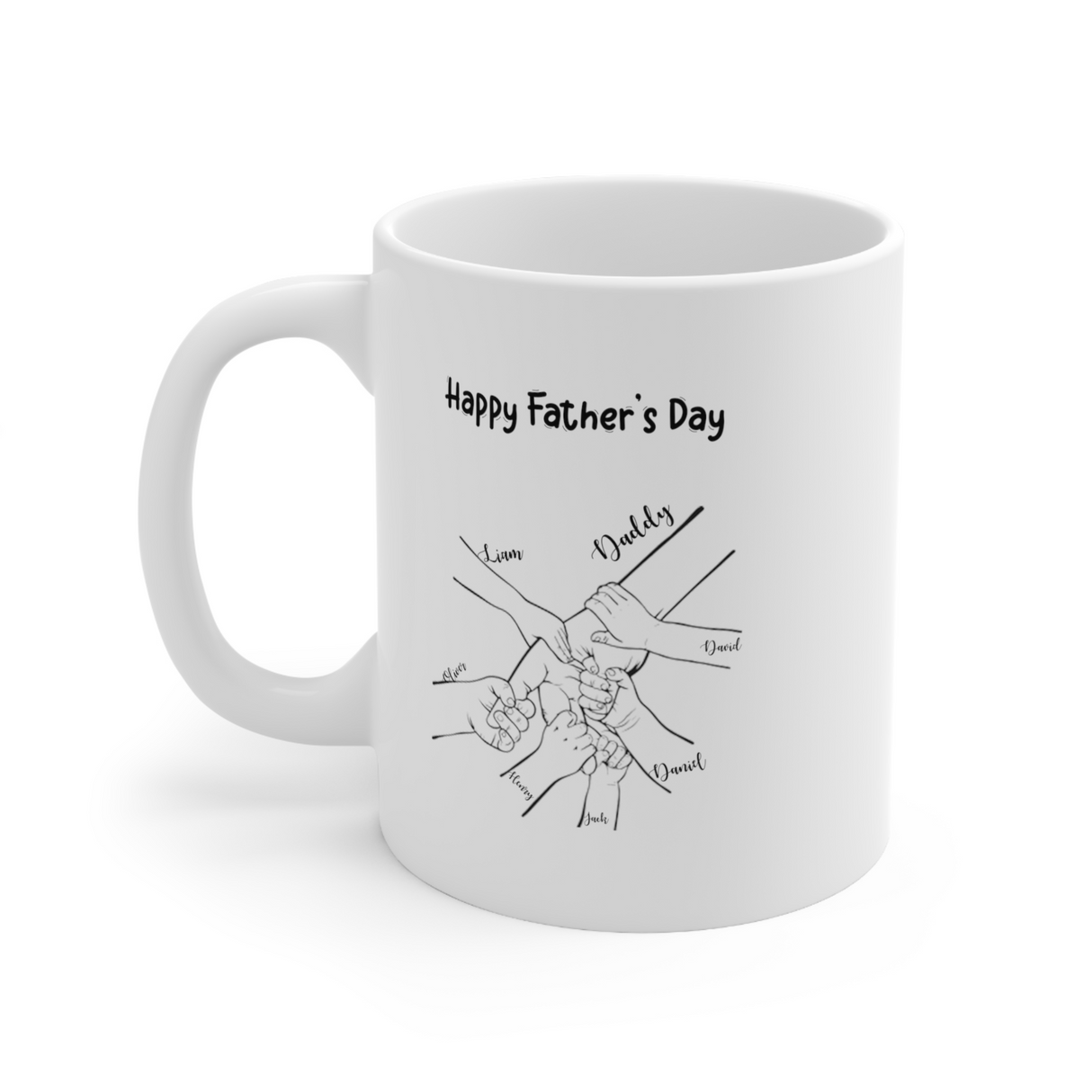 Father's Day 'Family Hands' Coffee Mug