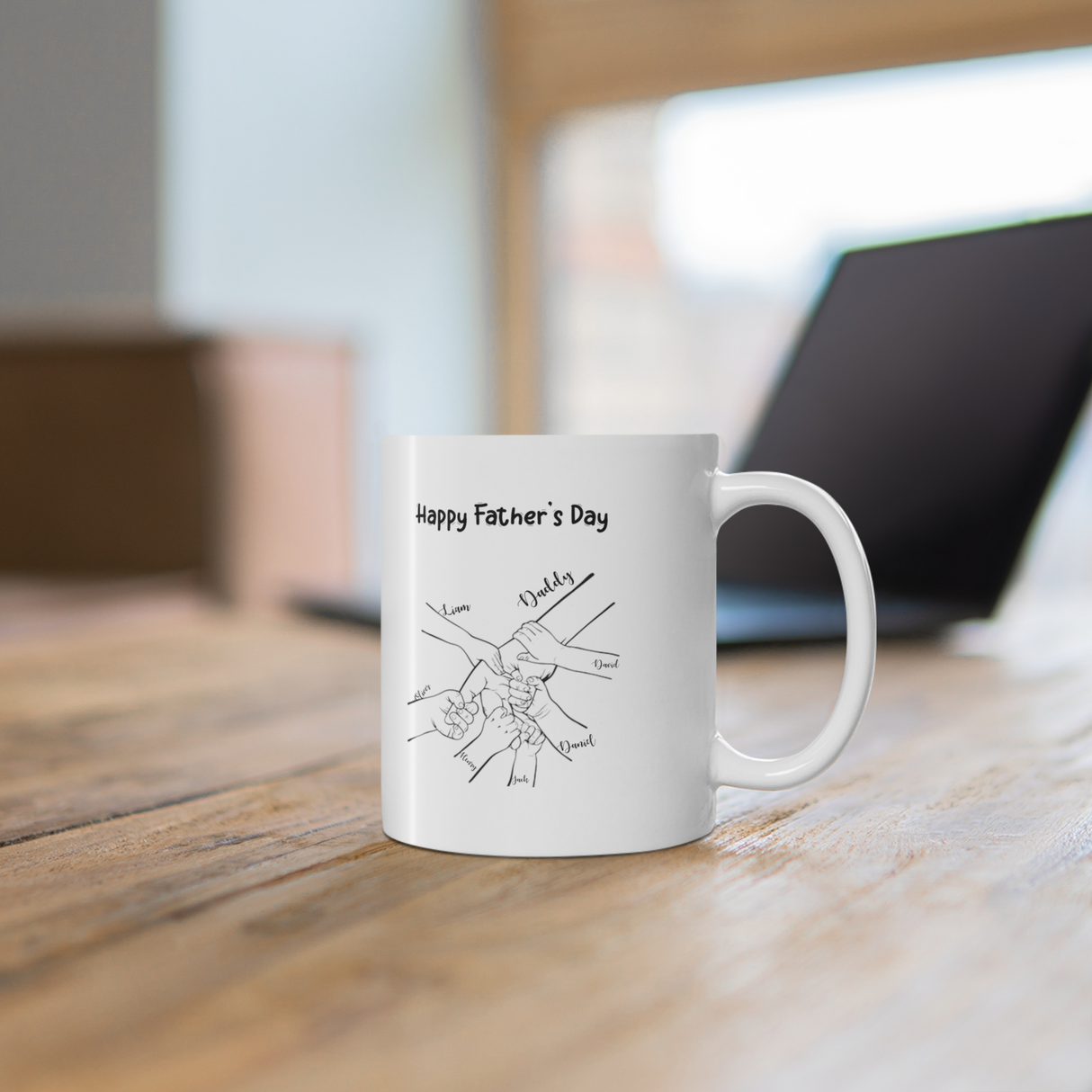 Father's Day 'Family Hands' Coffee Mug