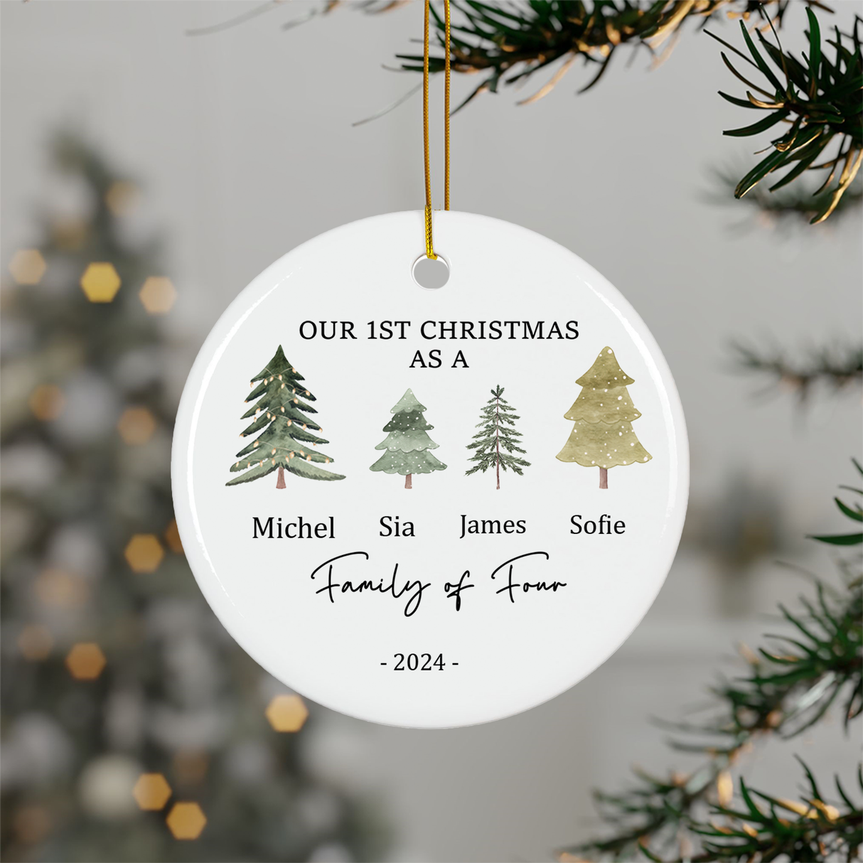 'Our 1st Christmas as a Family' Christmas Ornament