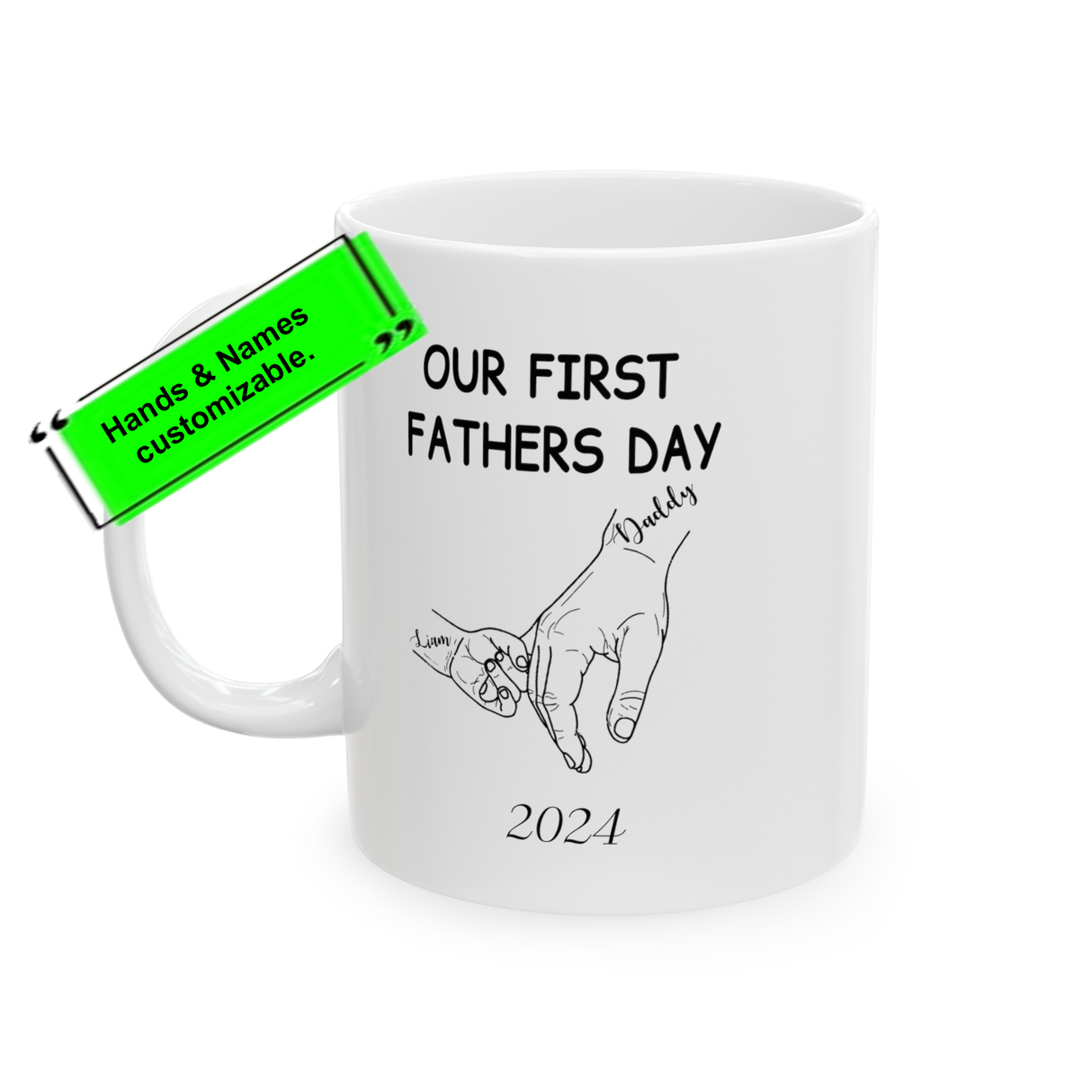 Our First Father's Day Custom Photo Coffee Mug