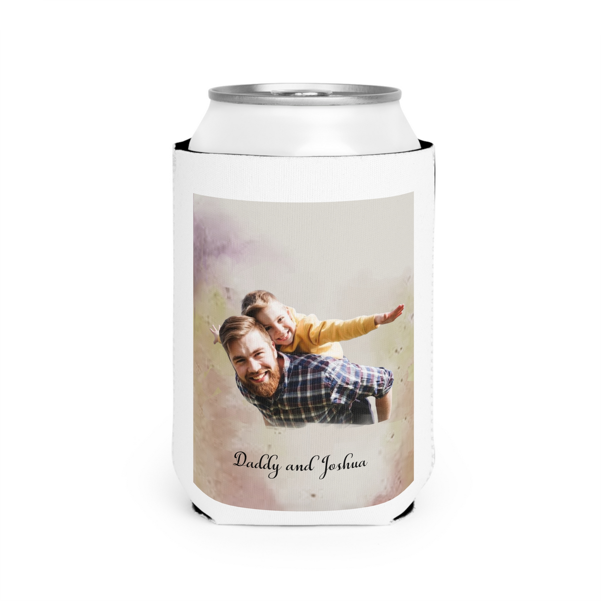 Our First Father's Day Custom Photo Can Sleeve