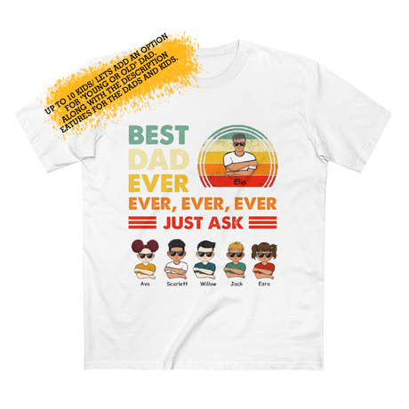 'Best Dad Ever' Personalized Family T-Shirt