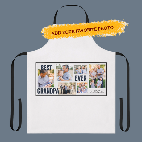 Best Grandpa Ever Apron, 5-Color Straps (AOP)