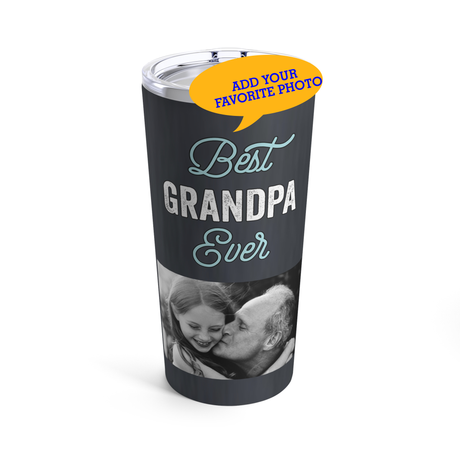 'Best Grandpa Ever' Custom Photo Tumbler