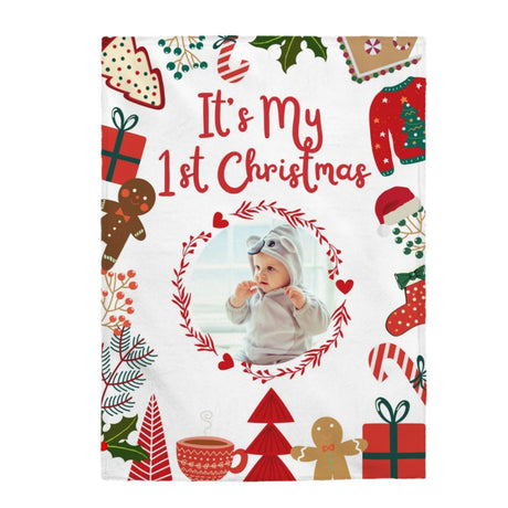 'It's My 1st Christmas' Personalized Blanket