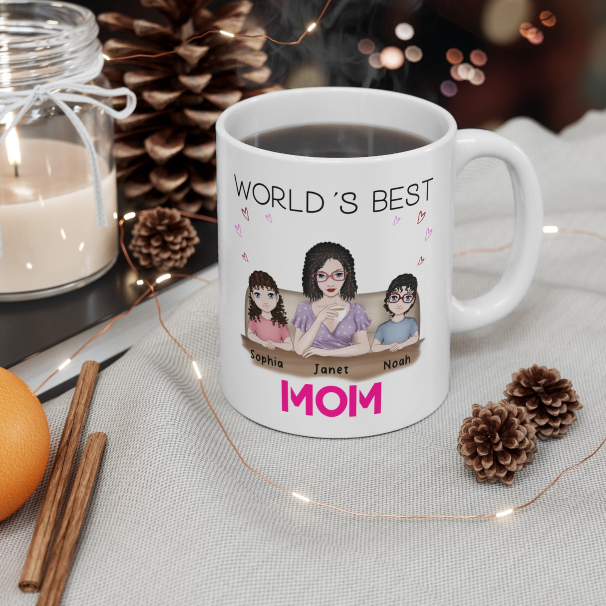 'Worlds Best Mom’ Personalized Mug