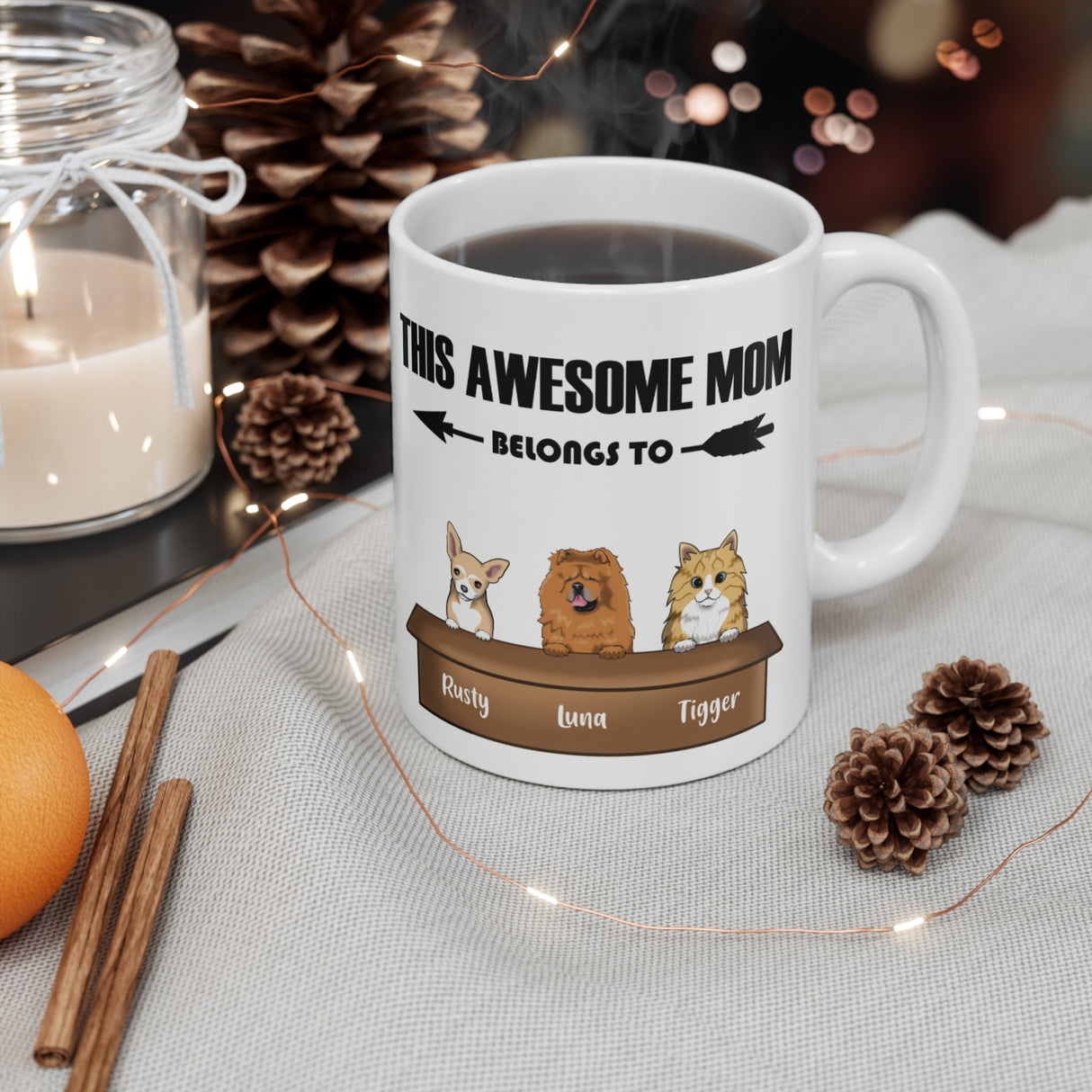 'Awesome Pet Mom’ Personalized Mug