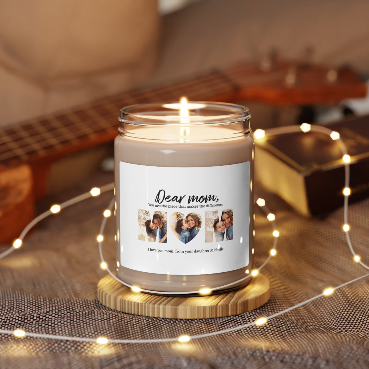 'Dear Mom’ Photo Upload Candle