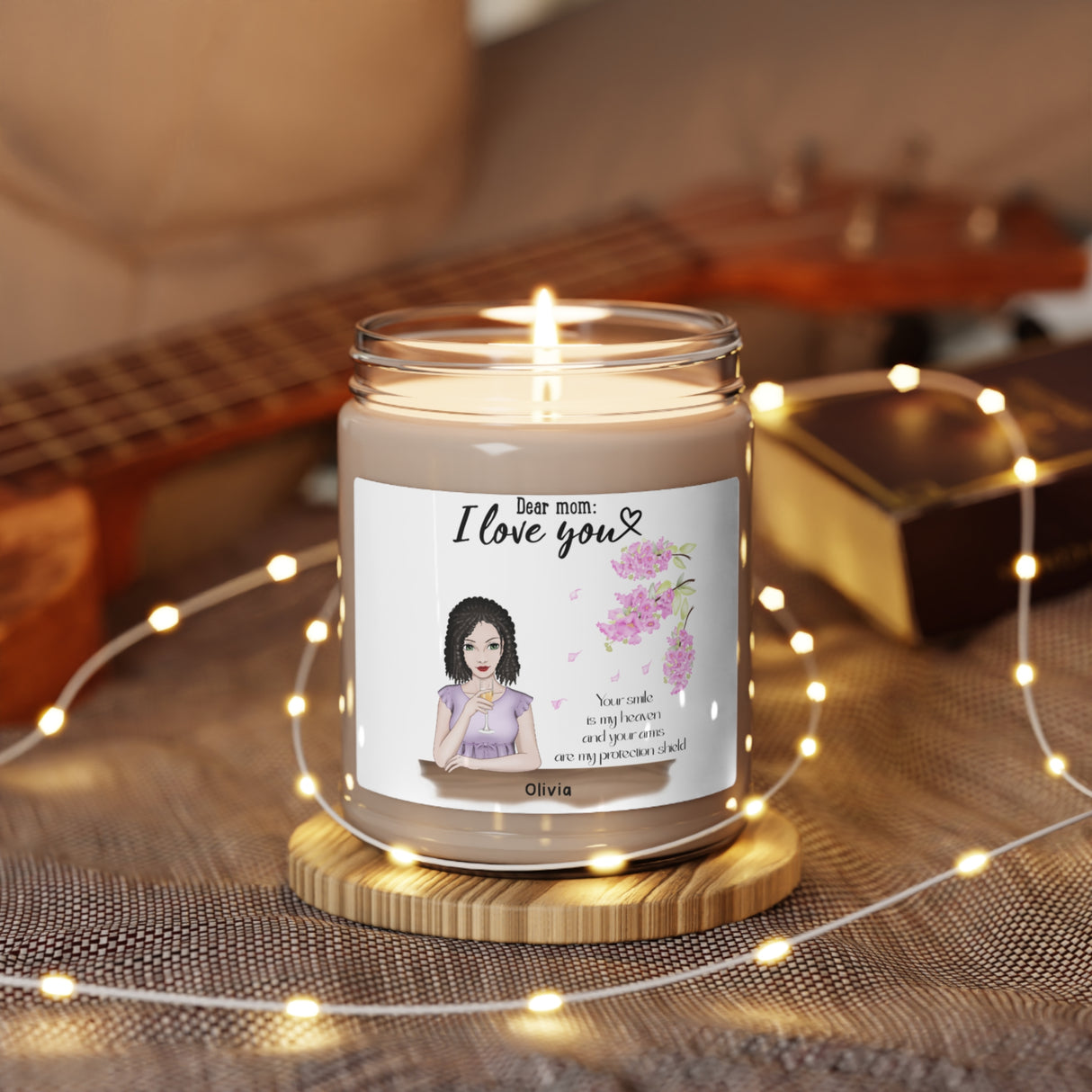 'I Love You Mom’ Personalized Candle