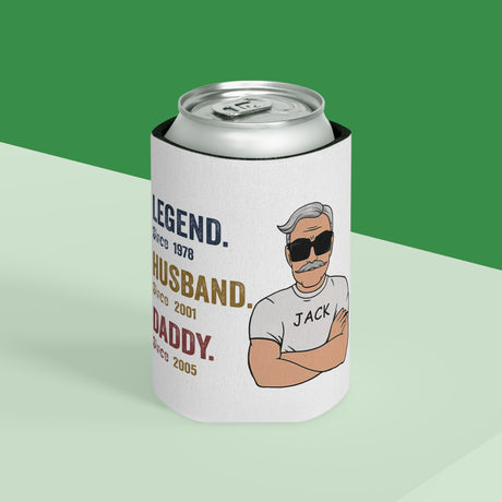 'Legend-Husband-Daddy' Personalized Can Sleeve