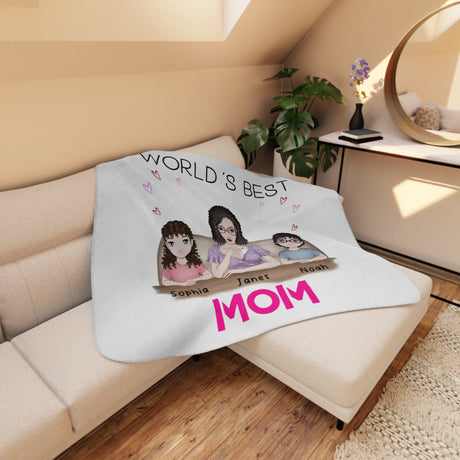 'World's Best Mom’ Personalized Blanket