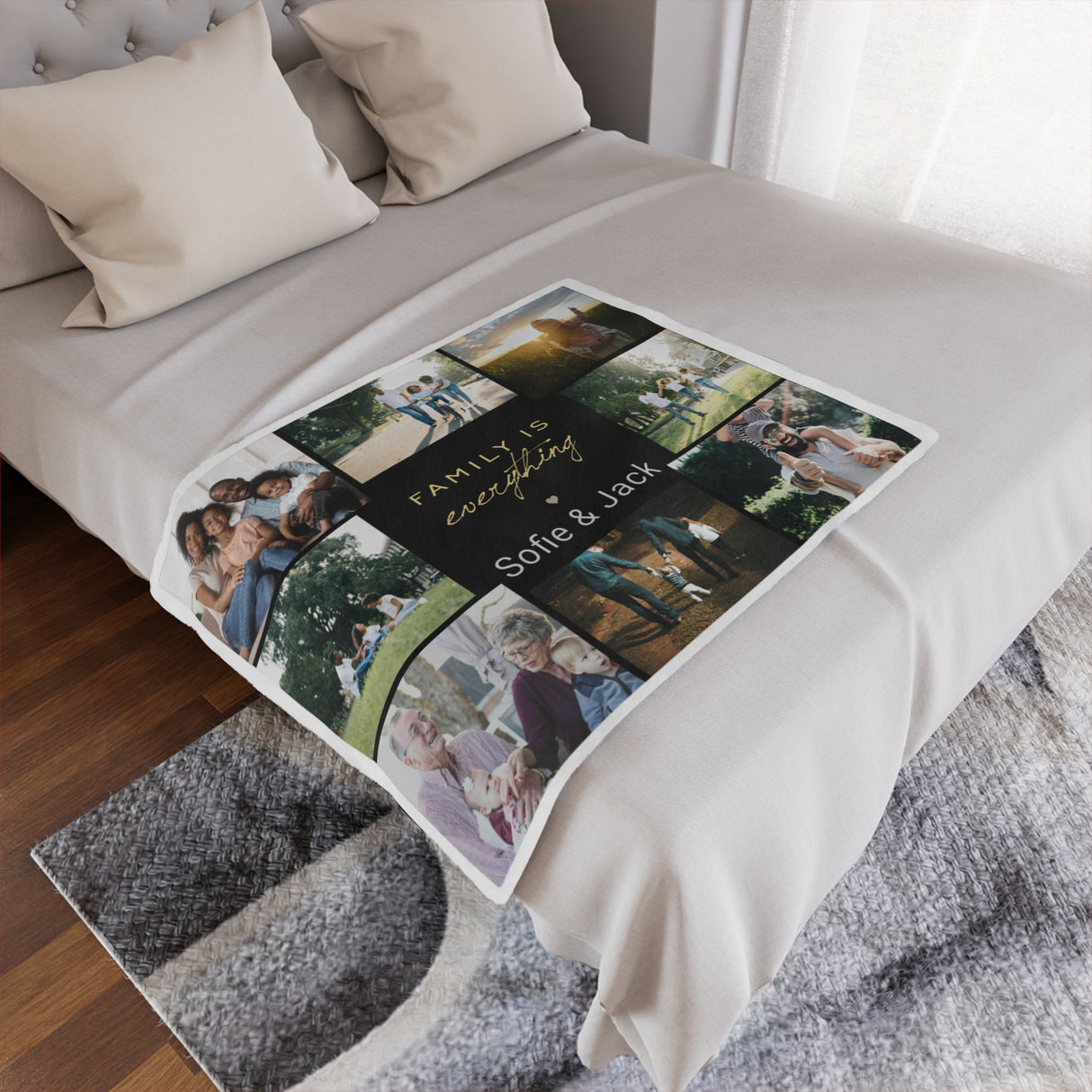 Family is Everything 'Photo Upload' Blanket