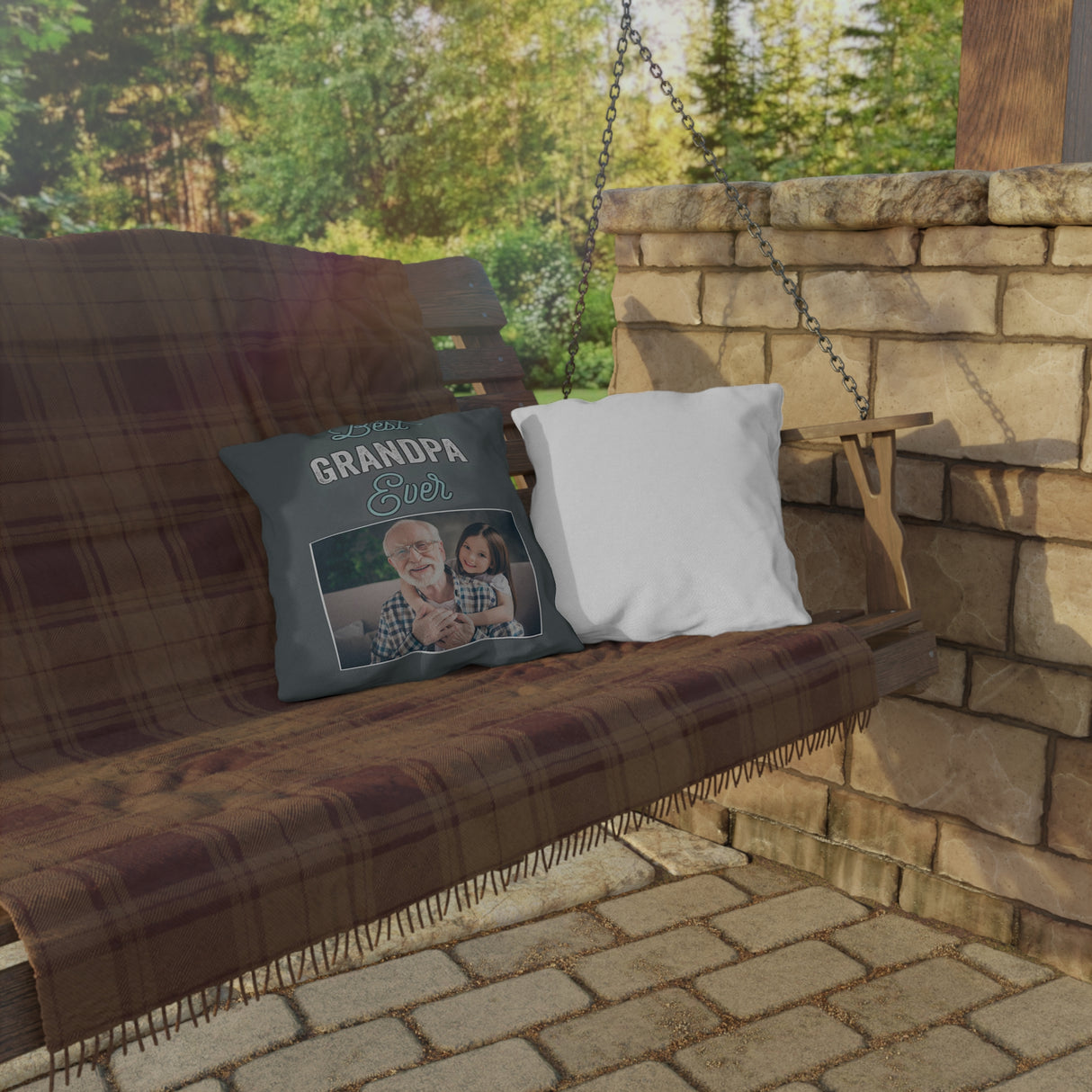 'Best Grandpa Ever' Custom Photo Pillow