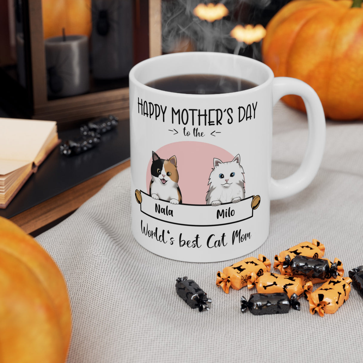 'Cat Mom’ Personalized Mug