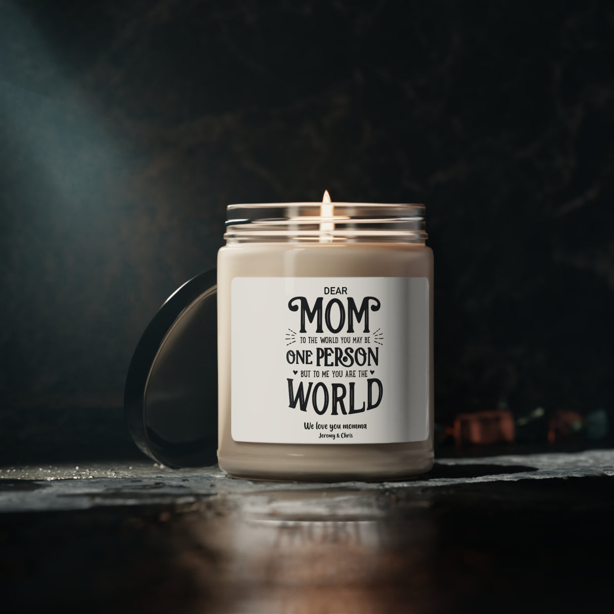 'Dear Mom' Personalized Candle