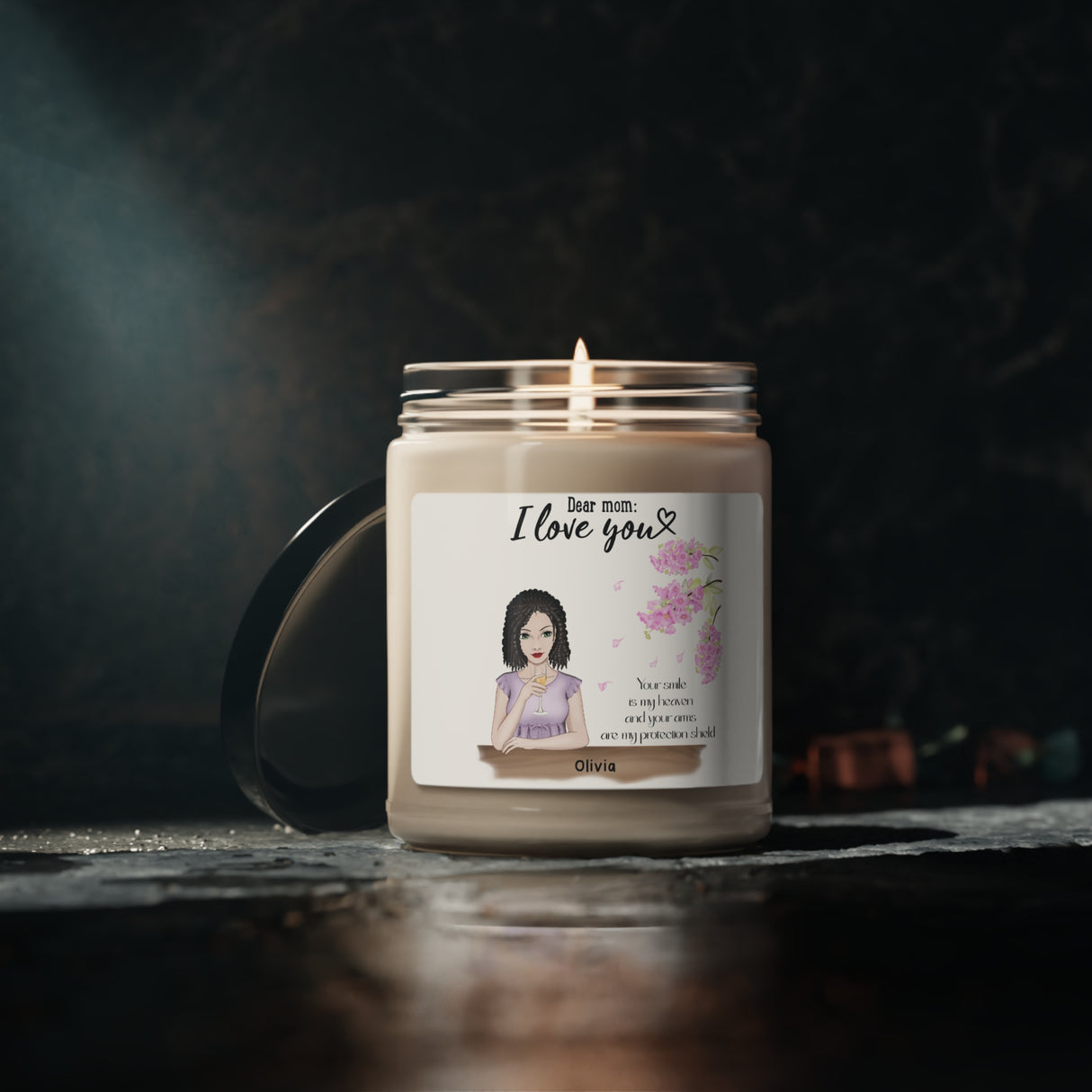 'I Love You Mom’ Personalized Candle